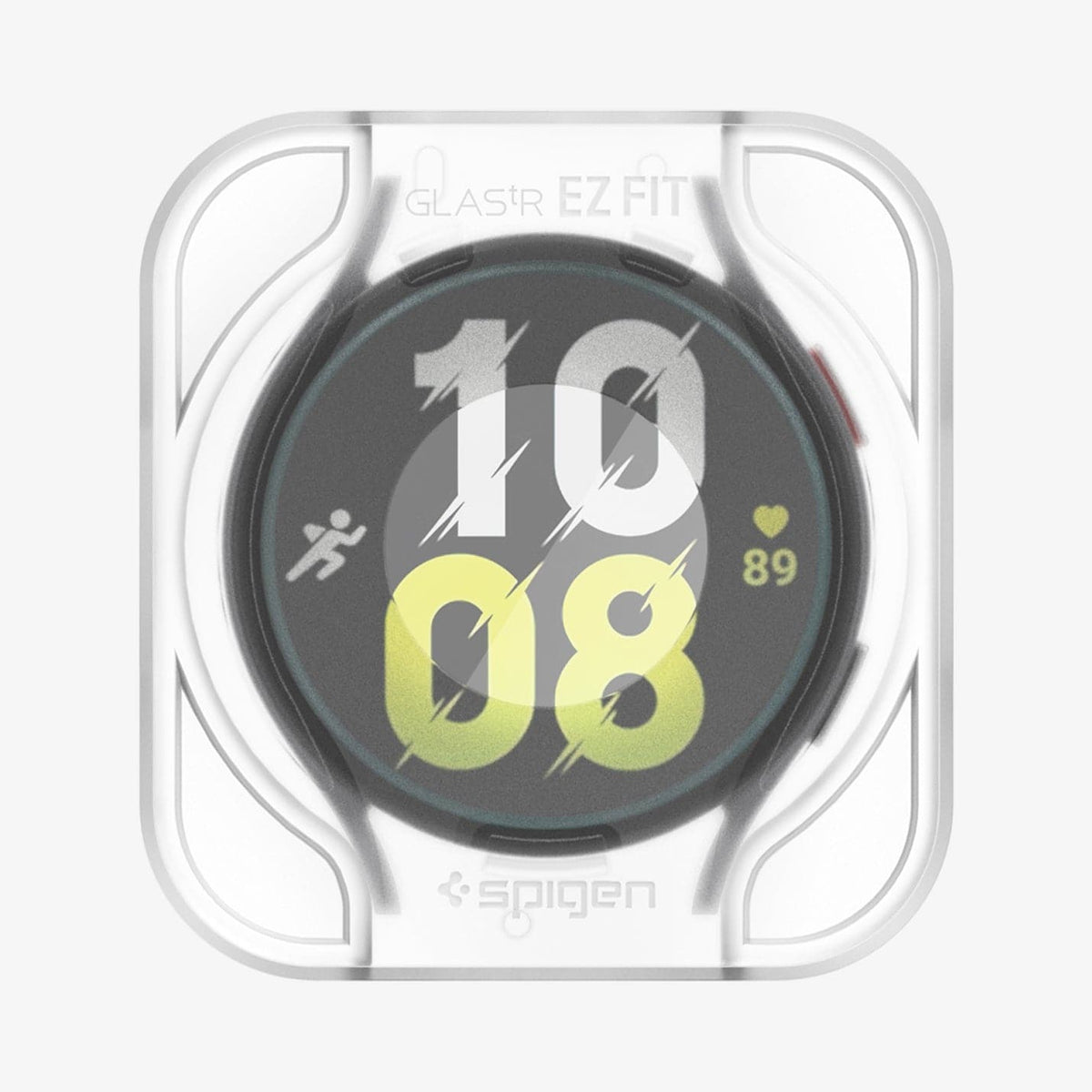 AGL07233 - Galaxy Watch 6 (44mm) Screen Protector EZ FIT GLAS.tR showing the front with ez fit tray installed onto watch face
