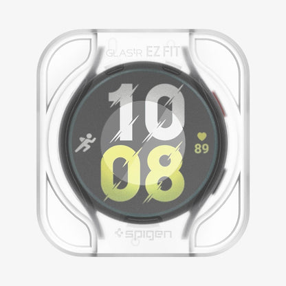 AGL07233 - Galaxy Watch 6 (44mm) Screen Protector EZ FIT GLAS.tR showing the front with ez fit tray installed onto watch face
