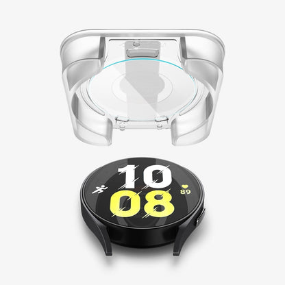 AGL07233 - Galaxy Watch 6 (44mm) Screen Protector EZ FIT GLAS.tR showing the ez fit tray hovering above the watch face