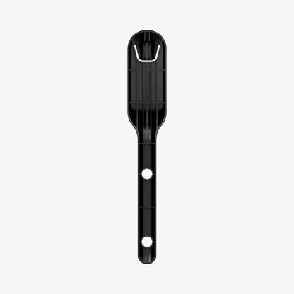 ACP06041 - Tesla Model Y Backseat Seatbelt Guide in black showing the bottom