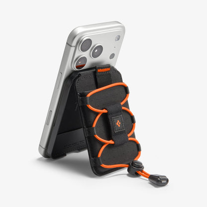 AFA10552 - Tiefit Card Holder (MagFit) in Black showing stand
