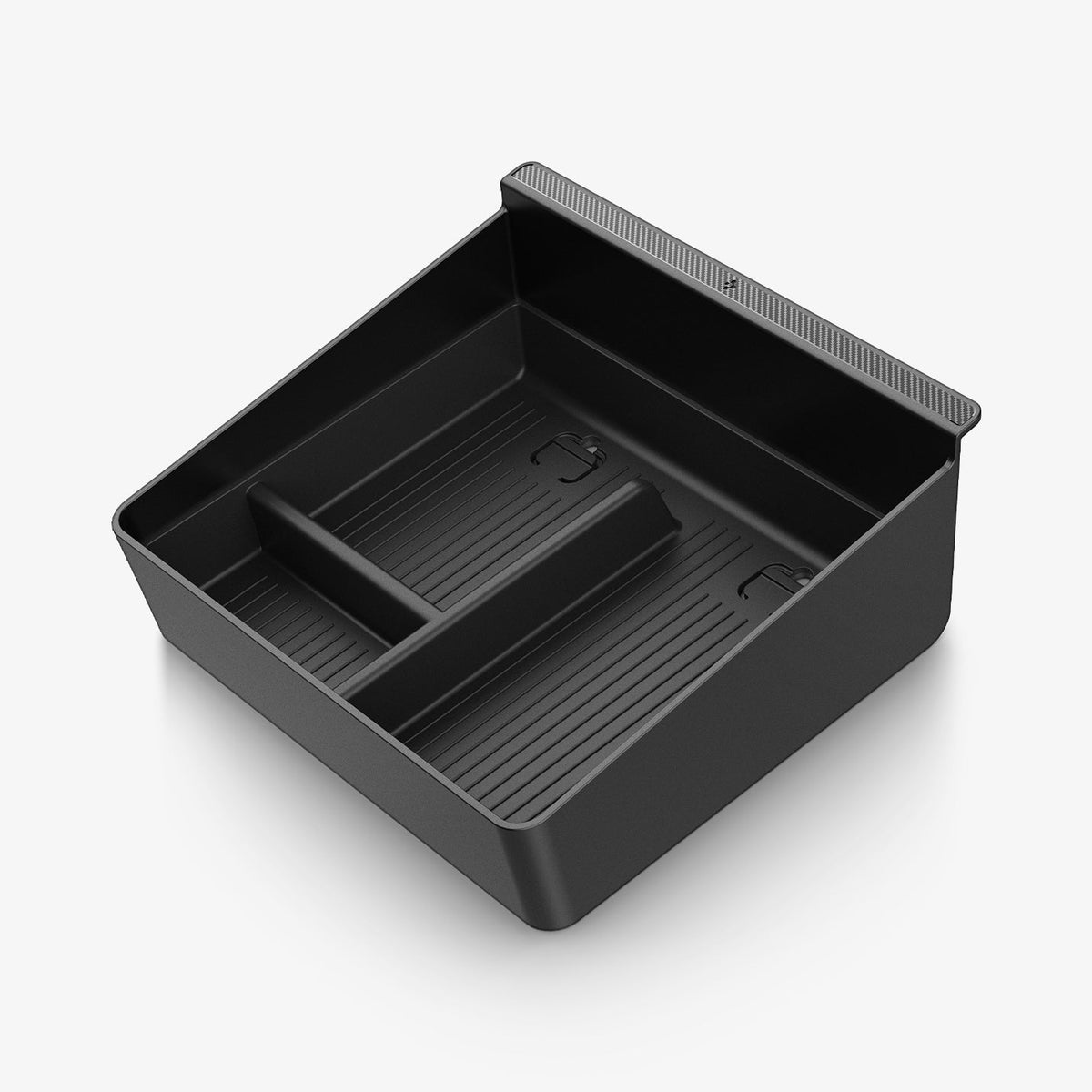 ACP07407 - Model 3 (2024-2025) Highland | Model Y (2025) Refresh Center Console Organizer Upper Tray Non Slide | TO220H showing the inside, partial side and bottom of an organizer