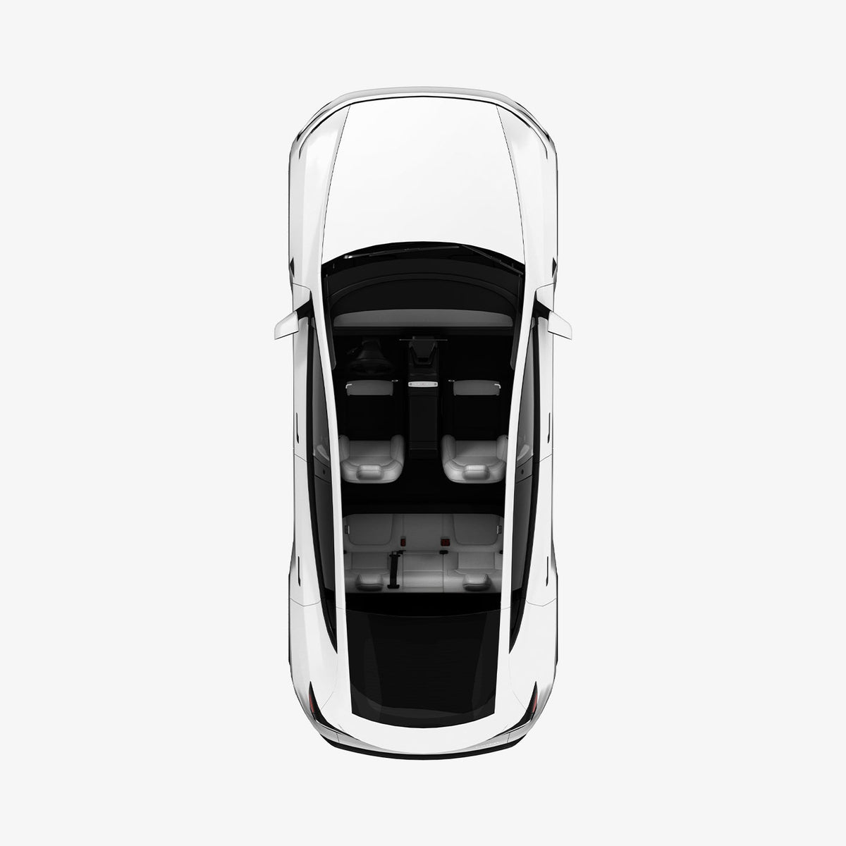 ACP09568 - Model Y (2025) CryoShade Sunroof in Gray showing the top of tesla