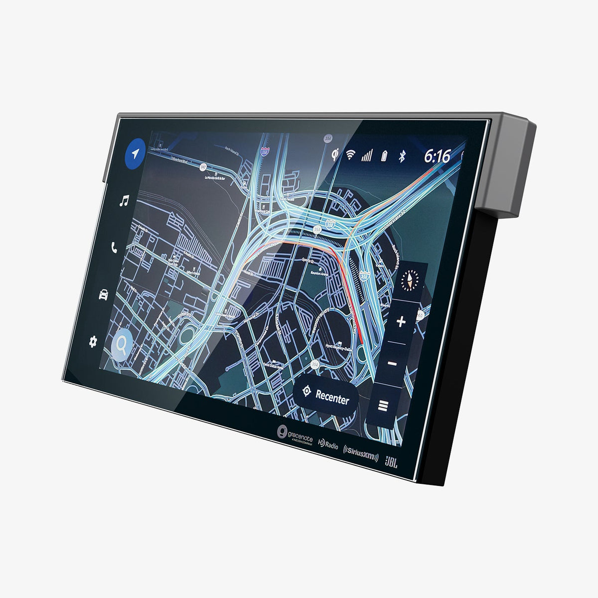AGL04582 - Toyota Tundra 14-inch Screen Protector GLAS.tR SLIM Anti-Glare in Clear Matte showing the front and partial side of a device with a screen protector installed
