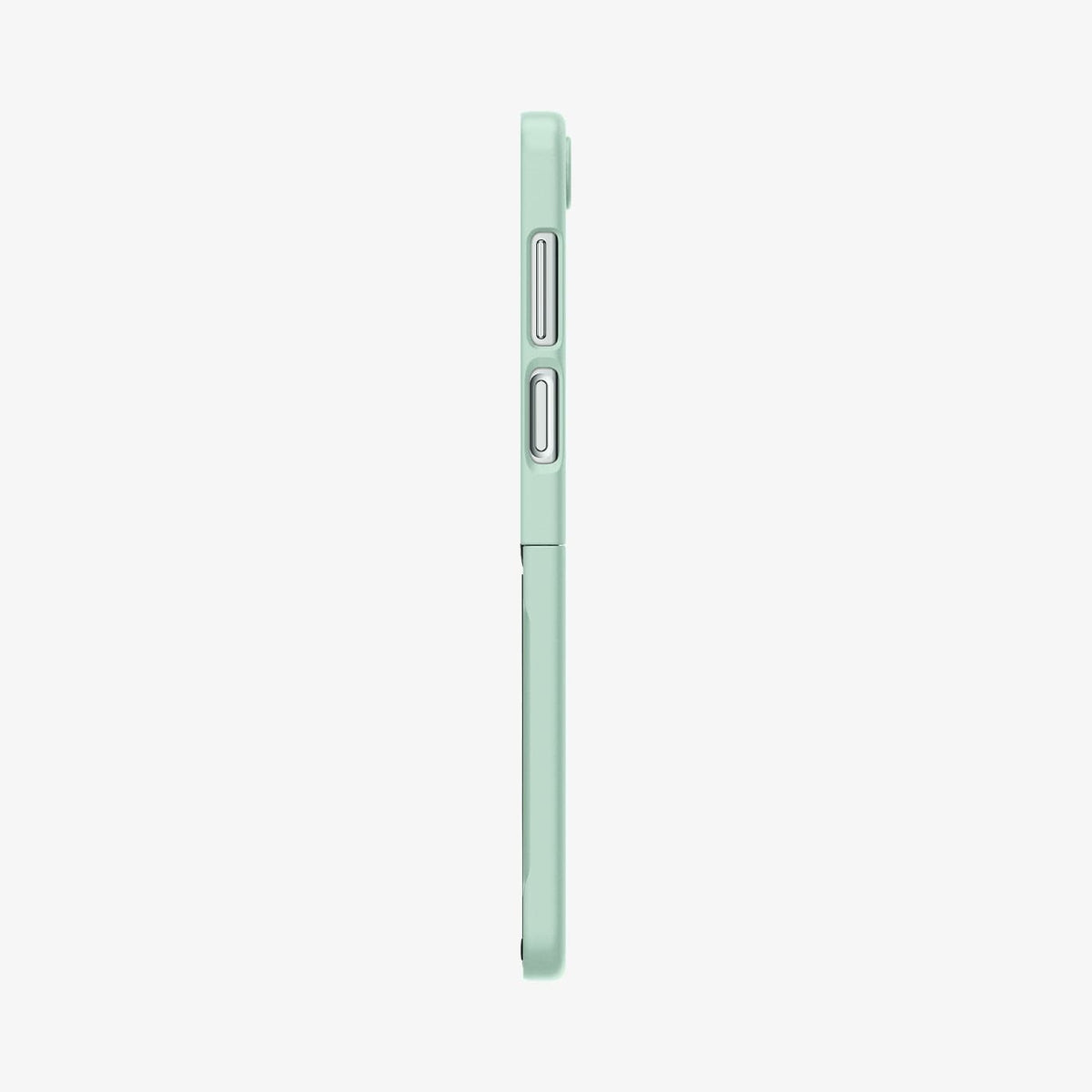 ACS06871 - Galaxy Z Flip 5 Case Air Skin in apple mint showing the side with volume controls