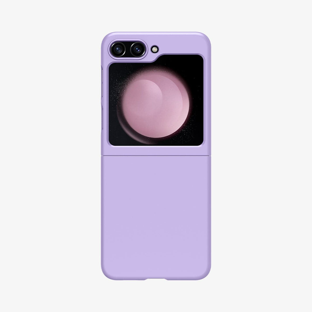 ACS06232 - Galaxy Z Flip 5 Case AirSkin in rose purple showing the back with phone fully open