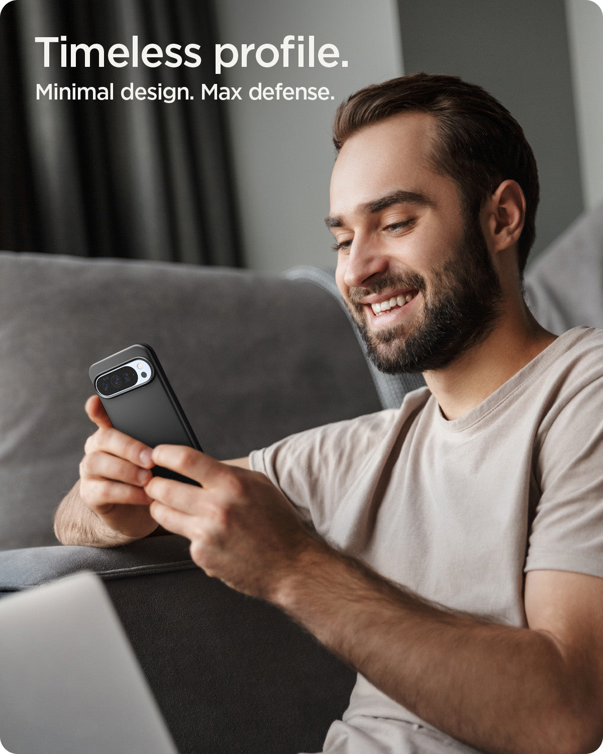 ACS09722 - Pixel 10 Pro XL Thin Fit (MagFit) in black showing timeless profile. minimal design. max defense.