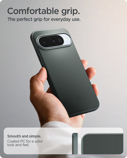 ACS09701 - Pixel 10, Pixel 10 Pro Thin Fit (MagFit) in Sage Green showing comfortable grip. the perfect grip for everyday use.