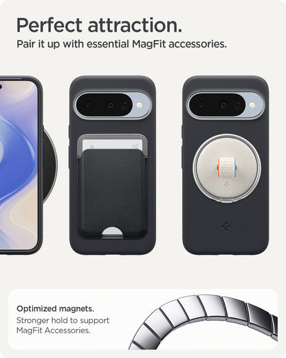 ACS09713 - Pixel 10 Pixel 10 Pro Case Nano Pop (MagFit) in Black Sesame showing perfect attraction. Pair it up with essential magfit accessories.