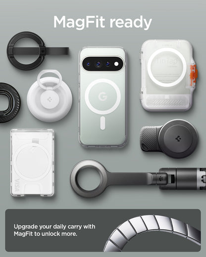 ACS11451 - Pixel 11 Pro XL Ultra Hybrid (Mag Fit) Clear White compatible with MagFit accessories for secure magnetic attachment and expanded everyday convenience.