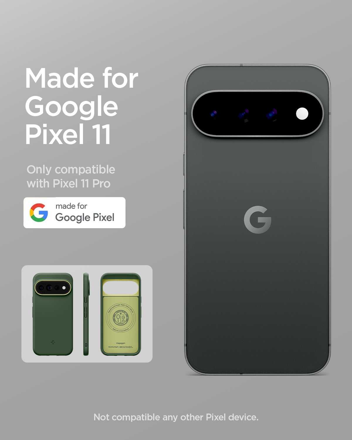 ACS11436 - Pixel 11 Pro Nano Pop (Mag Fit) Avo Green made for Google Pixel certified case compatible