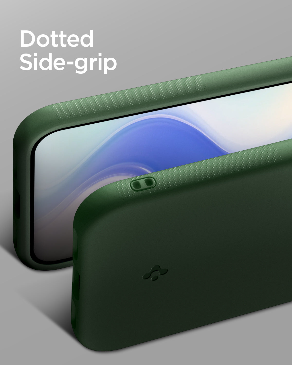 ACS11436 - Pixel 11 Pro Nano Pop (Mag Fit) Avo Green close up showing the textured side grips and integrated strap hole.