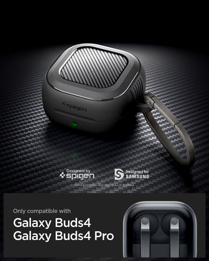 ACS11200 - Galaxy Buds 4 Series Rugged Armor in Matte Black showing only compatible with galaxy buds 4 and pro