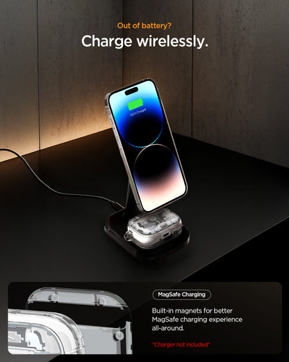 ACS10018 - AirPods Pro 3 Series Ultra Hybrid Zero One (MagFit) in Zero One White out of battery? charge wirelessly. magsafe charging. built in magnets for better magsafe charging experience all around