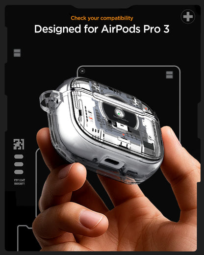 ACS09824 - AirPods Pro 3 Series Ultra Hybrid Neo One (MagFit) showing check your compatibility. Designed for airpods pro 3