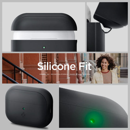 ACS05479 - Apple AirPods Pro 2 Case Silicone Fit + strap in black showing the different angles