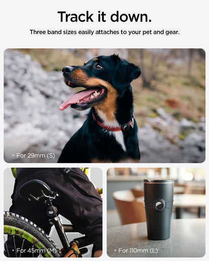 AHP09659 - AirTag Series Tag Armor 2 track it down. three band sizes easily attaches to your pet and gear
