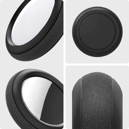 AHP03070 - Apple AirTag Case Silicone Fit in black showing the different angles