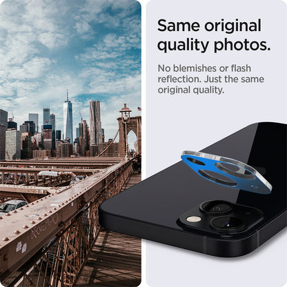 AGL04105 - iPhone 13 Mini / iPhone 13 Optik Lens Protector in crystal clear showing same original quality photos. No blemishes or flash reflection. Just the same original quality.