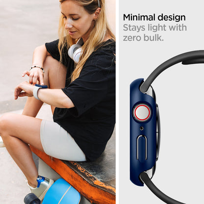 ACS02226 - Apple Watch Series (Apple Watch (40mm)) Case Thin Fit in metallic blue stays light with zero bulk. Minimal design.