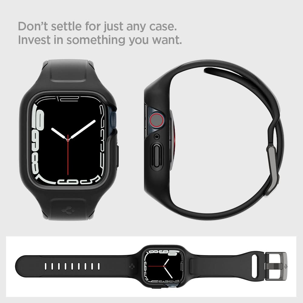 ACS04190 - Apple Watch Series (41mm) Case Liquid Air Pro in black different angles