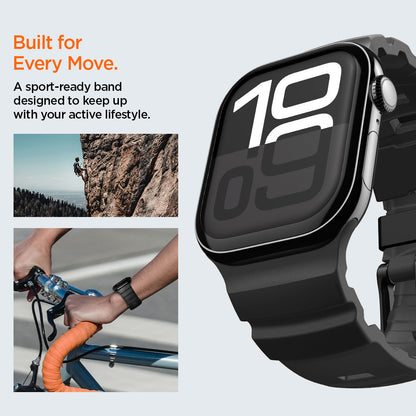 AMP10508 - Apple Watch 10/11 (46mm) WBS2 in black showing the sport-ready band designed to keep up with your active lifestyle
