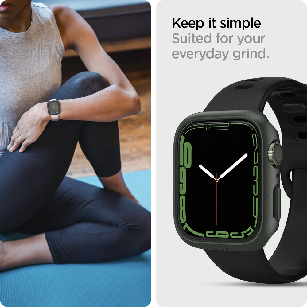 ACS04175 - Apple Watch Series (45mm) Case Thin Fit in military green suited for your everyday grind. Keep it simple.