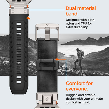 AMP06065 - Apple Watch Series DuraPro Armor Watch Band designed with both PU and TPU for extra durability. Rugged and flexible design with your ultimate comfort in mind.