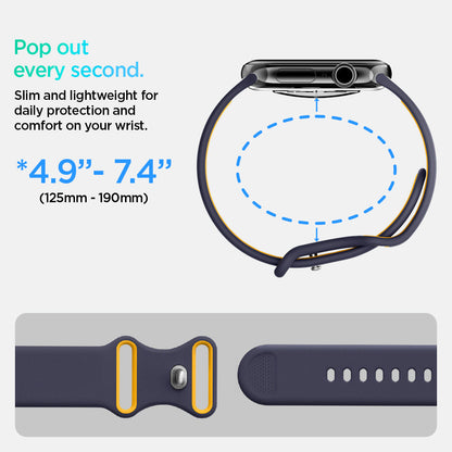 AMP09325 - Apple Watch Series - Nano Pop 42mm in Blueberry Navy pop out every second. Slim and lightweight for daily protection and comfort on your wrist. 125mm-190mm.