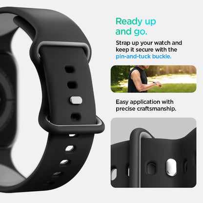 AMP09324 - Apple Watch Series - Nano Pop 42mm in Black Sesame ready up and go. Strap up your watch and keep it secure with the pin and tuck buckle. Easy application with precise craftsmanship.