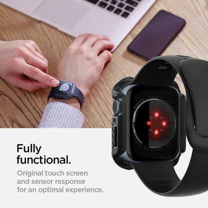 ACS04183 - Apple Watch Series (45mm) Case Tough Armor in black original touch screen and sensor response for an optimal experience with fully functional.