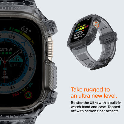 ACS06028 - Apple Watch Series (Apple Watch (49mm)) in space crystal bolster the ultra with a built in watch band and case. Topped off with carbon fiber accents. Take rugged to an ultra new level.