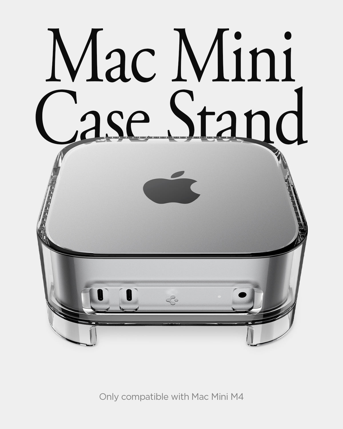 ACS09210 - Apple Mac Mini Stand | Ultra Hybrid in Crystal Clear showing Mac Mini Case Stand