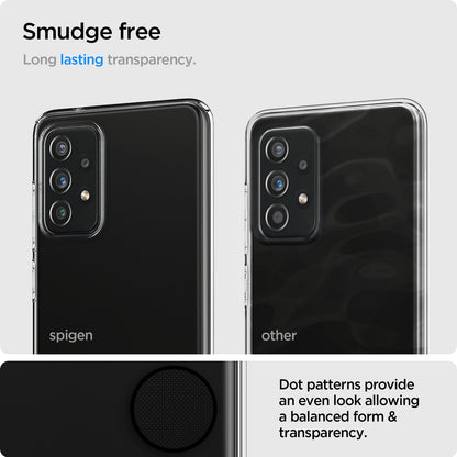 ACS02325 - Galaxy A72 Case Liquid Crystal in Crystal Clear smudge free long lasting transparency. Dot patterns provide an even look allowing a balanced form & transparency.