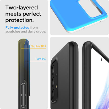 ACS04257 - Galaxy A53 5G Case Thin Fit in Black two layered meets perfect protection. Fully protected from scratches and daily drops.