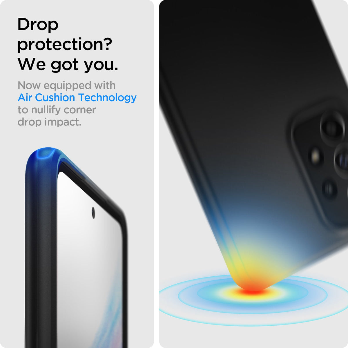 ACS04257 - Galaxy A53 5G Case Thin Fit in Black drop protection? We got you. Now equipped with aircushion technology to nullify corner drop impact.