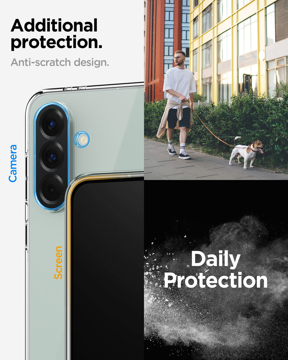 ACS09296 - Galaxy A56 5G Case Liquid Crystal in Crystal Clear additional protection. Anti scratch design.