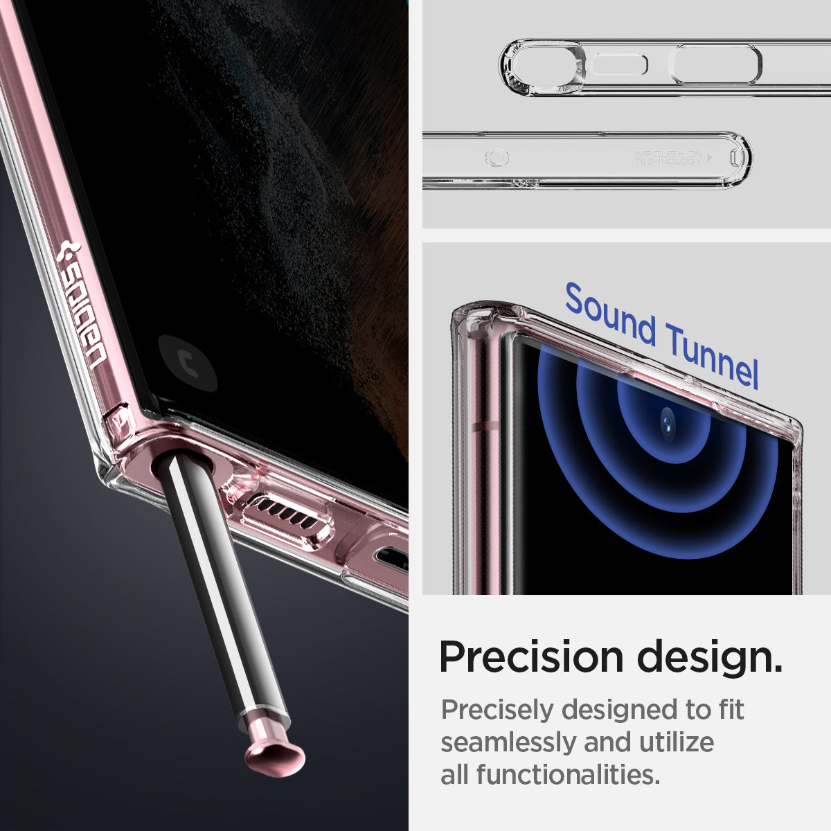 ACS03918 - Galaxy S22 Ultra 5G Case Ultra Hybrid in crystal clear precision design. precisely designed to fit seamlessly and utilize all functionalities.