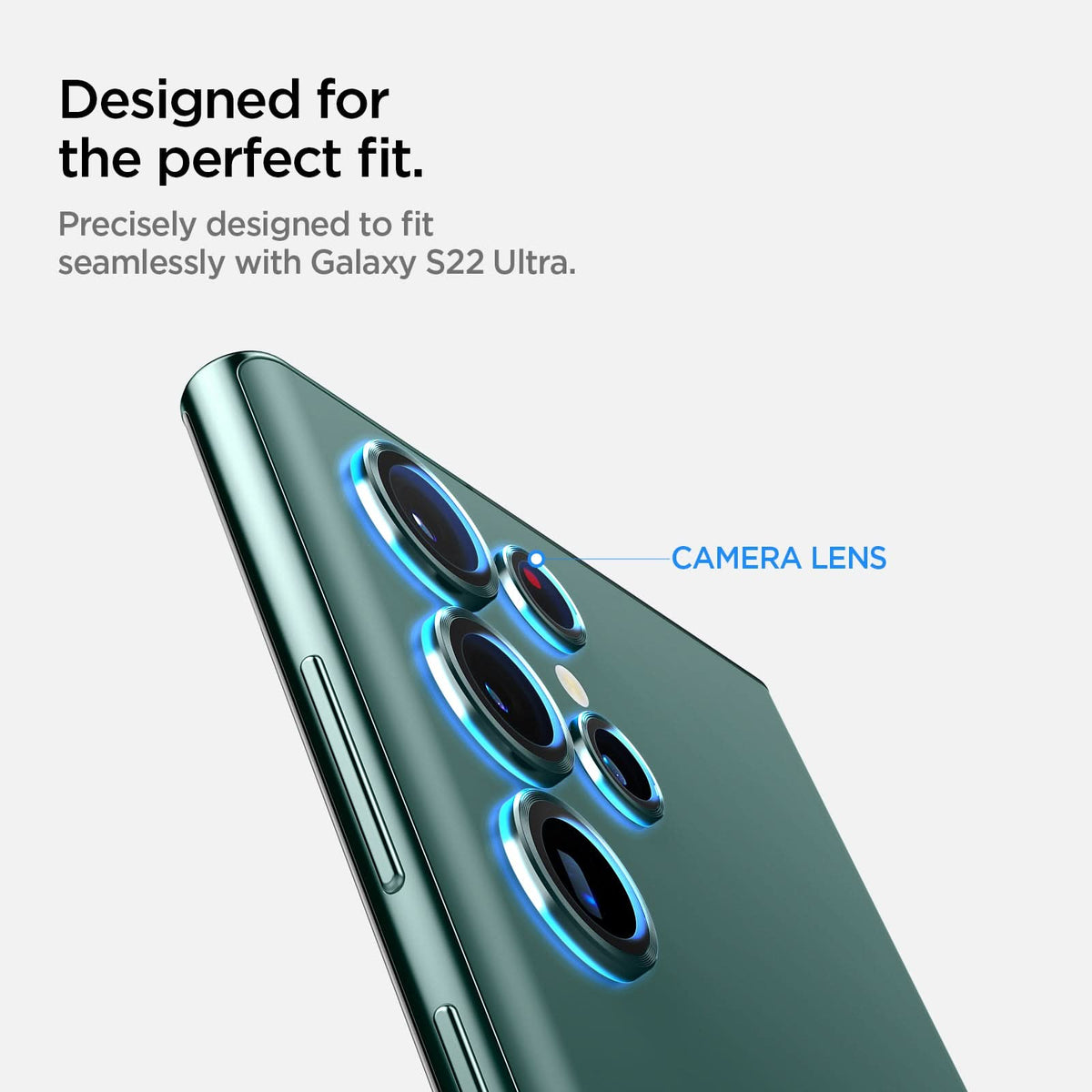 AGL04754 - Galaxy S22 Ultra EZ Fit Optik Pro Lens Protector Glass.tR in green designed for the perfect fit. Precisely designed to fit seamlessly with galaxy S22 Ultra.