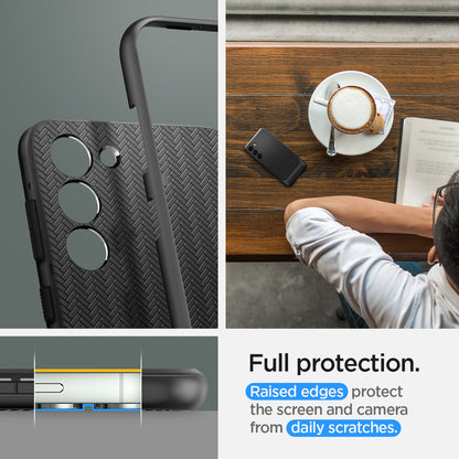 ACS05721 - Galaxy S23 Case Neo Hybrid in black full protection. raised edges protect the screen and camera from daily scratches.