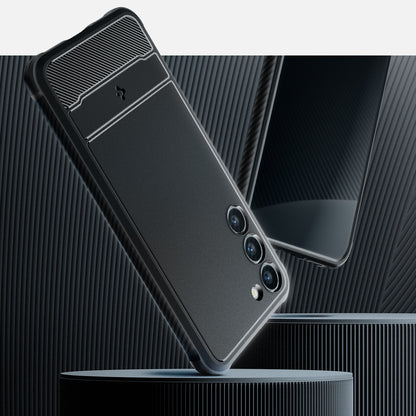 ACS05711 - Galaxy S23 Case Rugged Armor in matte black showing back.