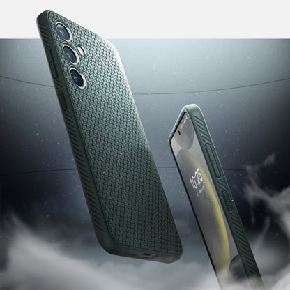 ACS07328 - Galaxy S24 Plus Case Liquid Air in Abyss Green showing front and back.