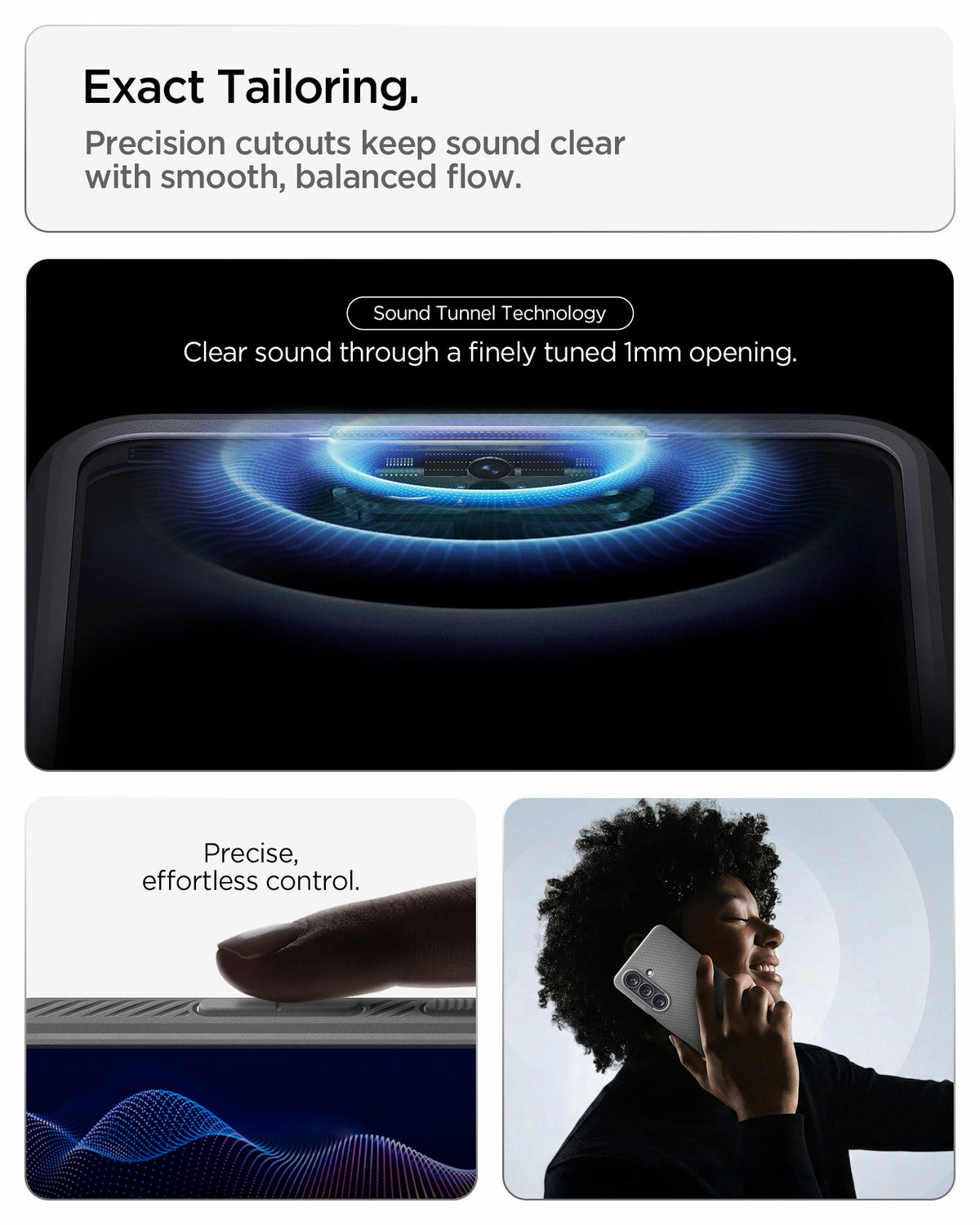ACS11216 - Galaxy S26 Liquid Air in Marble Gray showing exact tailoring. precision cutouts keep sound clear with smooth balanced flow