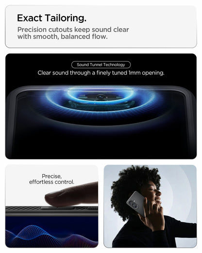 ACS11055 - Galaxy S26 Liquid Air (Mag Fit) in Matte Black showing exact tailoring. precision cutouts keep sound clear with smooth balanced flow