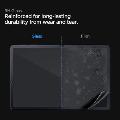 AGL02033 - Galaxy Tab S8 Plus Screen Protector EZ Fit GLAS.tR 9h reinforced for long lasting durability from wear and tear.