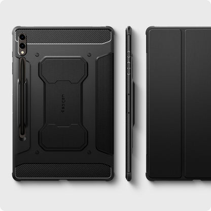 ACS06539 - Galaxy Tab S9+ Case Rugged Armor Pro in black