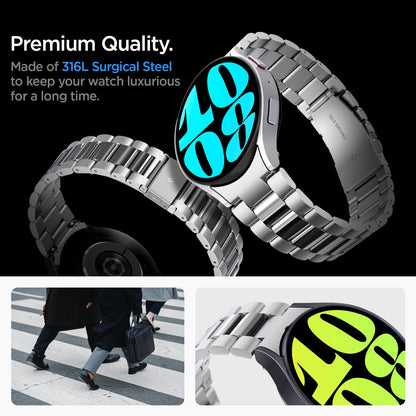 AMP06498 - Watch 6 (44mm) Modern Fit 316L Band in Silver premium quality. Made of 316L surgical steel to keep your watch luxurious for a long time.