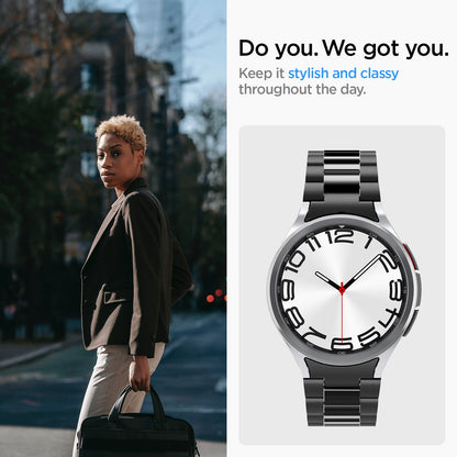 AMP06490 - Watch 6 Classic (47mm) Modern Fit 316L Band in Black do you. we got you. keep it stylish and classy throughout the day.
