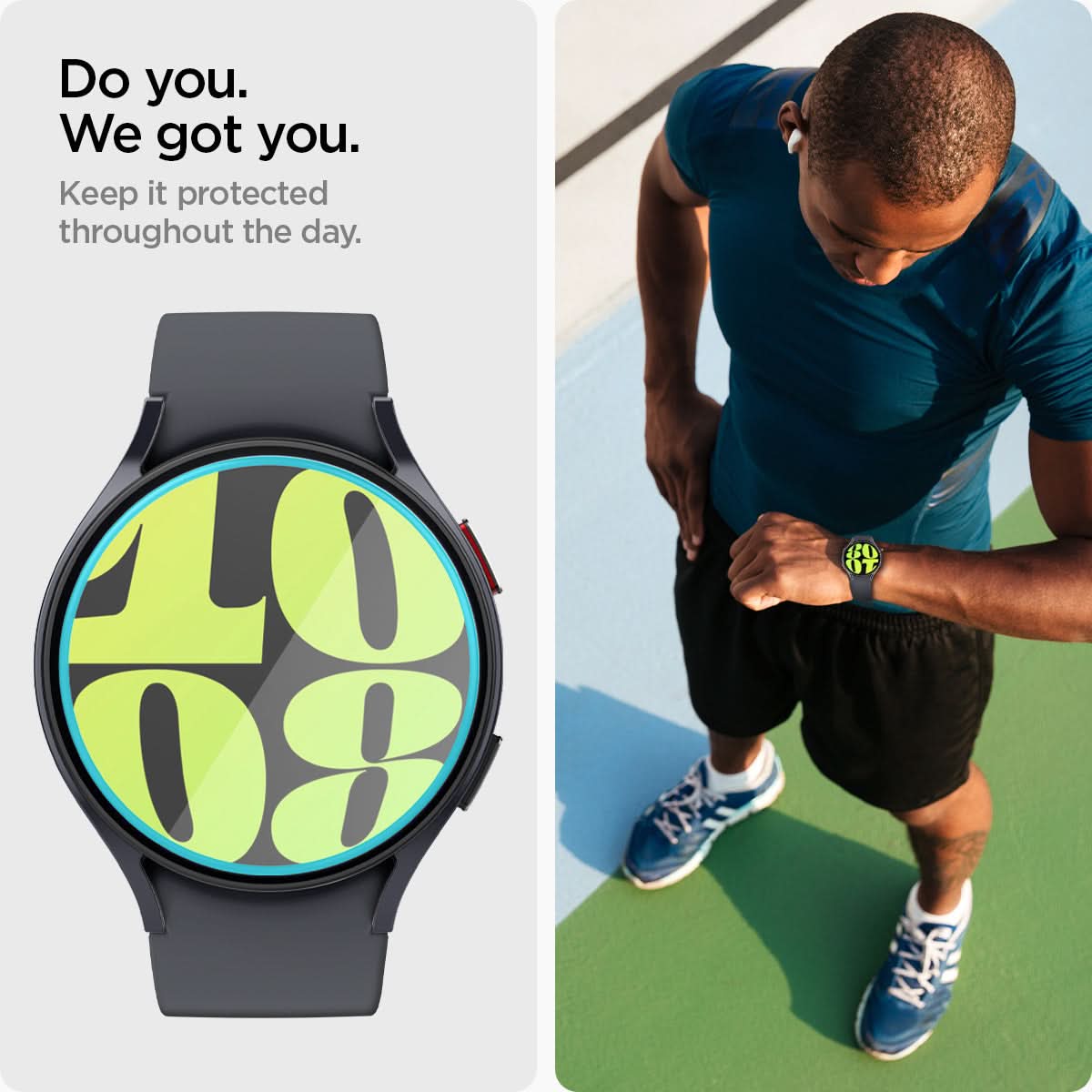 AGL07233 - Galaxy Watch 6 (44mm) Screen Protector EZ FIT GLAS.tR do you. we got you. keep it protected throughout the day.