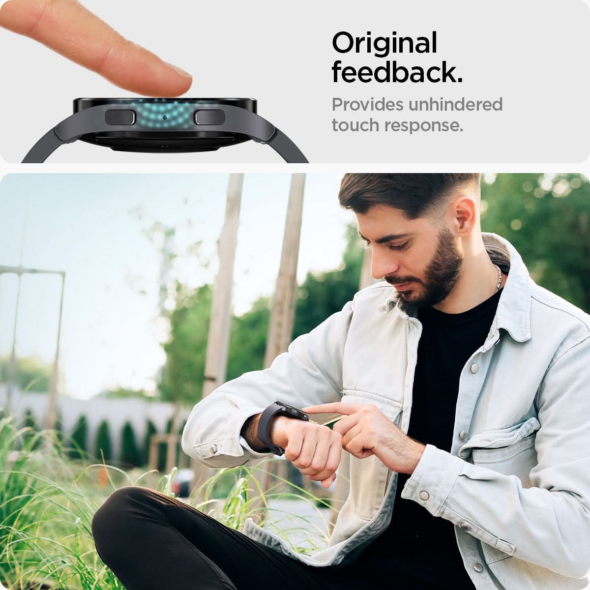AGL06522 - Galaxy Watch 6 (40mm) Screen Protector EZ FIT GLAS.tR original feedback. Provides unhindered touch response.